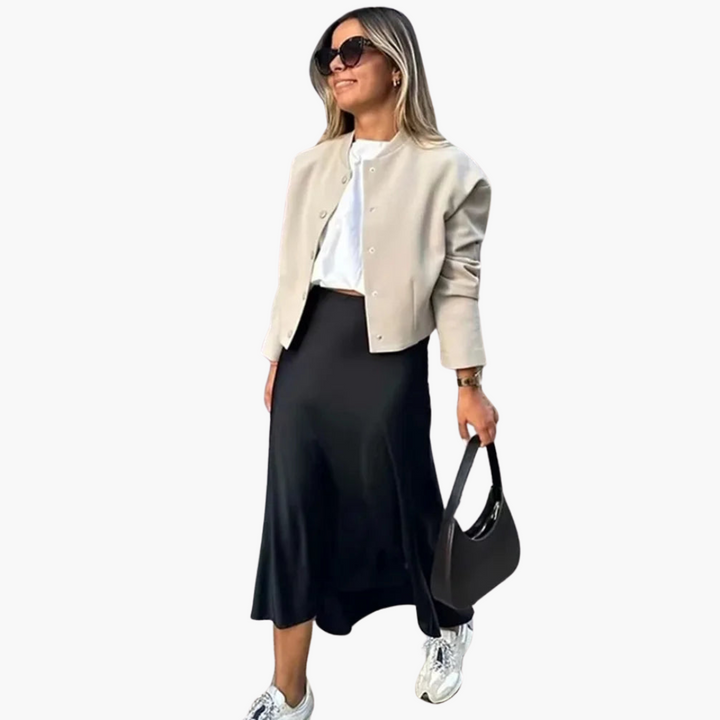 Women’s Midi Skirt with High Waist