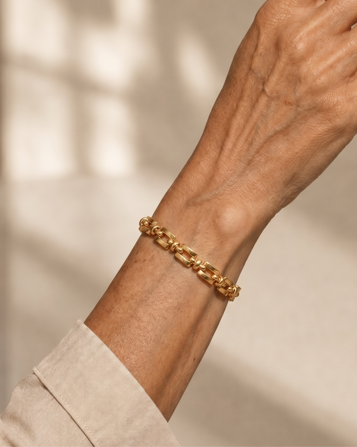 Sapphira | Geometric Link Chain Bracelet