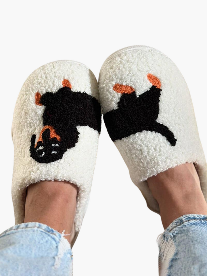 Women’s Indoor Slippers with Dog Design