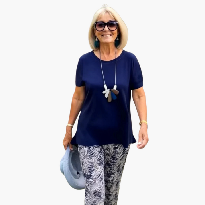 Women’s Two Piece Set with Printed Pants
