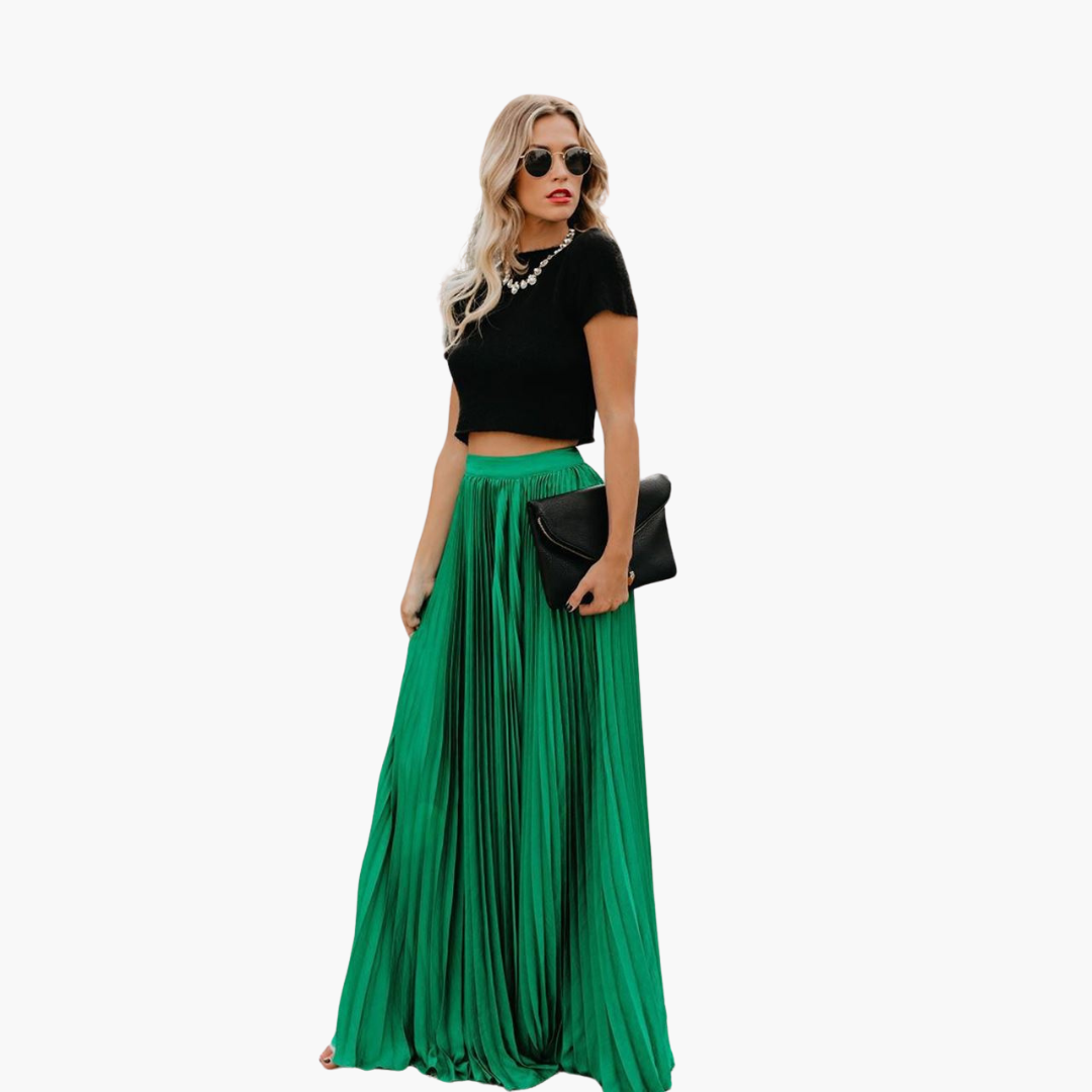 Women’s Two-Piece Summer Set with Pleated Skirt