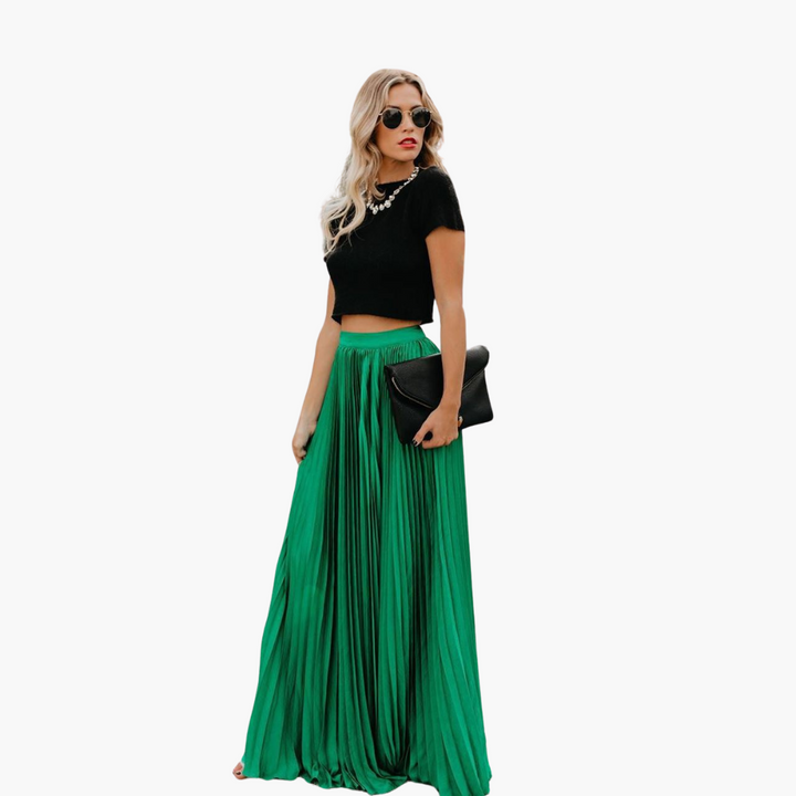 Women’s Two-Piece Summer Set with Pleated Skirt