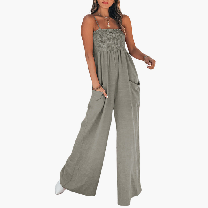 Women’s Straight-Leg Jumpsuit with Side Pockets