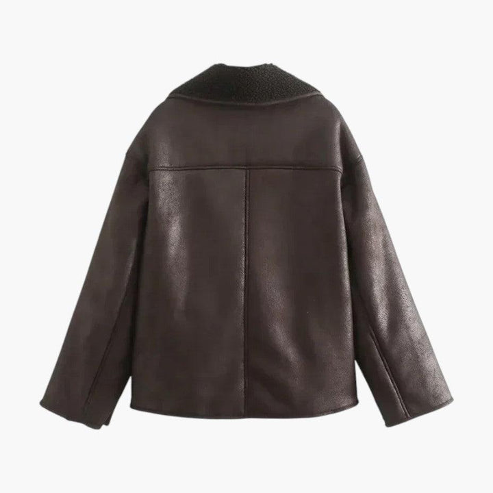 Women’s Jacket with Button Fastening and Structured Silhouette