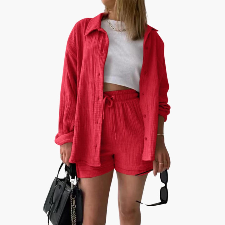 2-Piece Set for Women - Relaxed Fit Shirt and Shorts -  Made By Riley