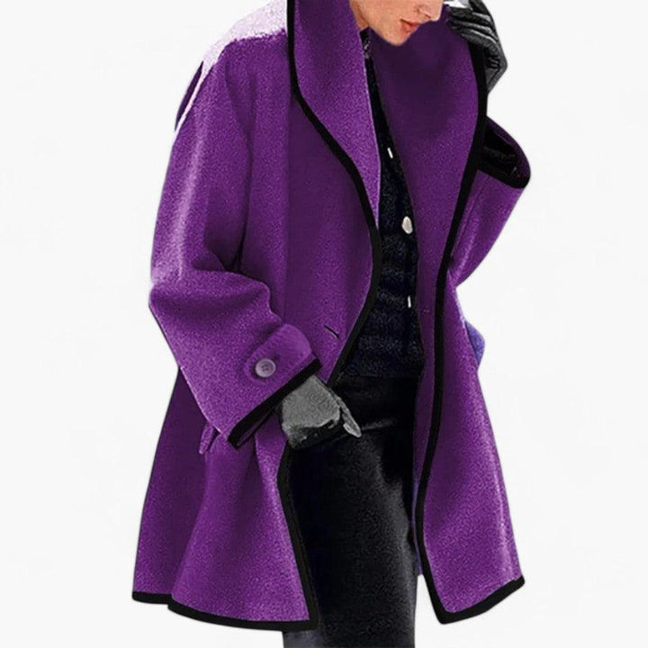 Women’s Spring Coat with Button Fastening and Shaped Fit