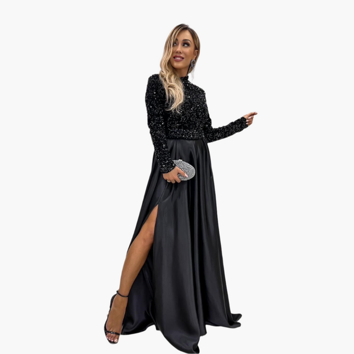 Women’s Off-the-Shoulder Dress with Smocked Bodice and Puff Sleeves