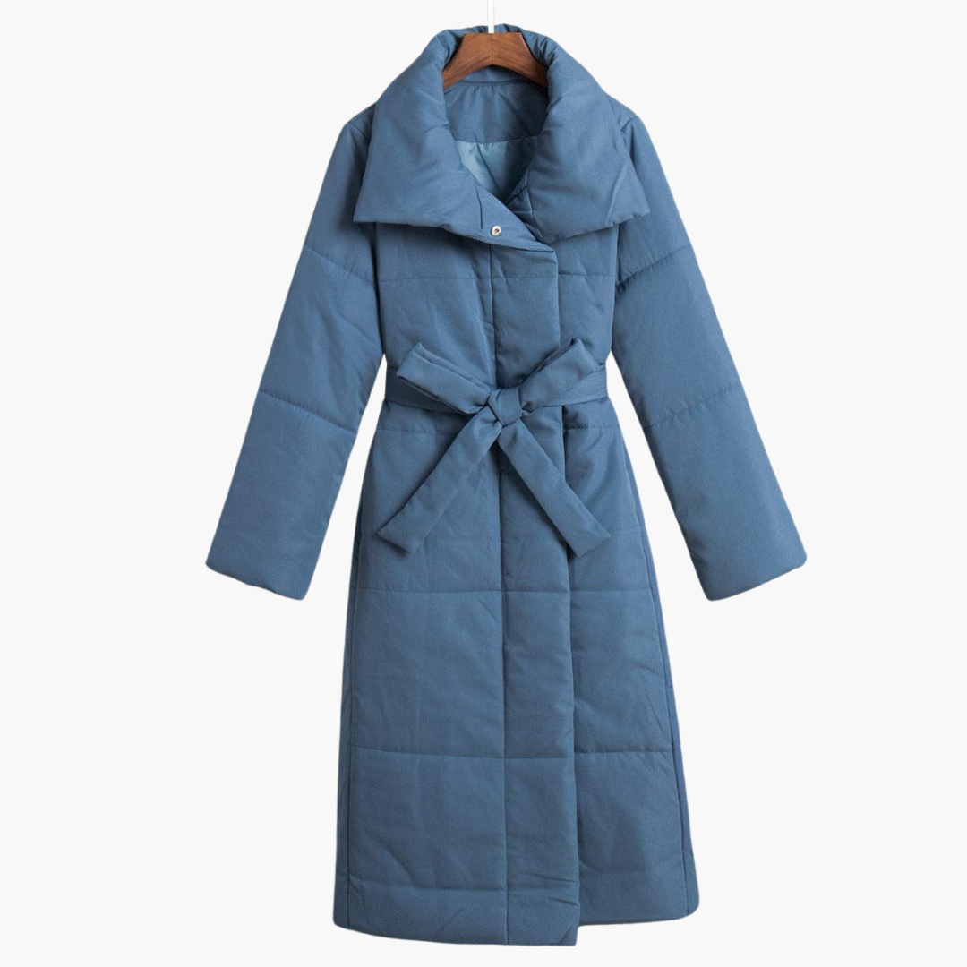 Women’s Long Winter Coat with Belt and Oversized Fit