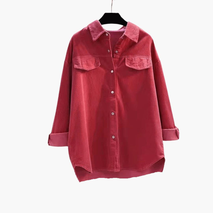 Casual Loose Corduroy Jacket for Women - Soft &amp; Stylish Layering -  Made By Riley