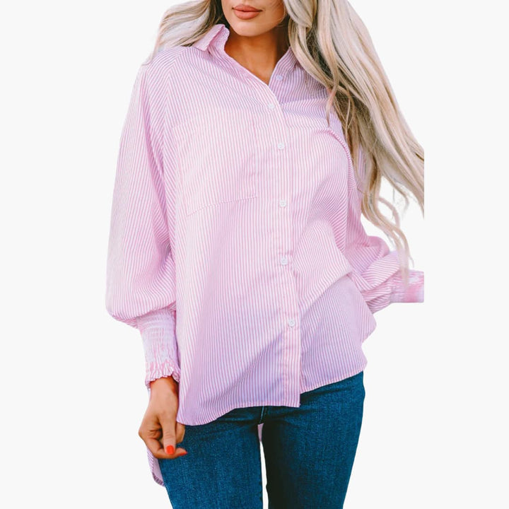 Women’s Shirt with Stripe Pattern and Buttons