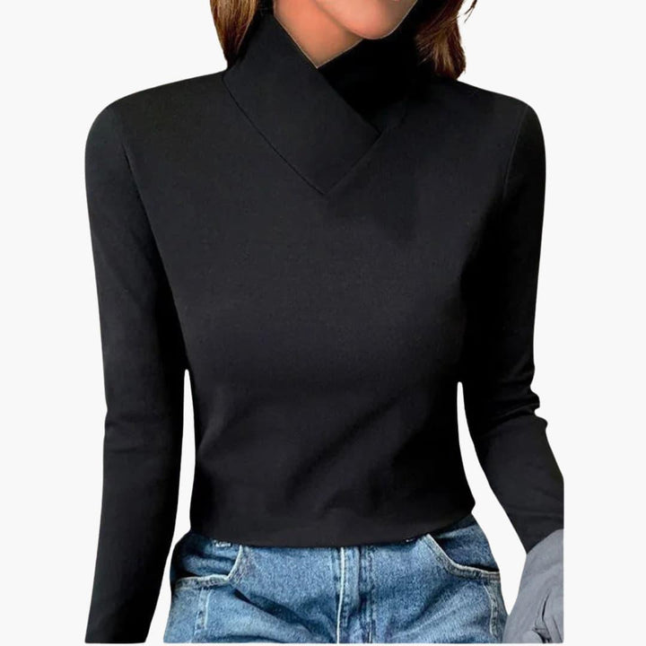 Breathable High Collar Jumper for Women - Chic &amp; Lightweight -  Made By Riley