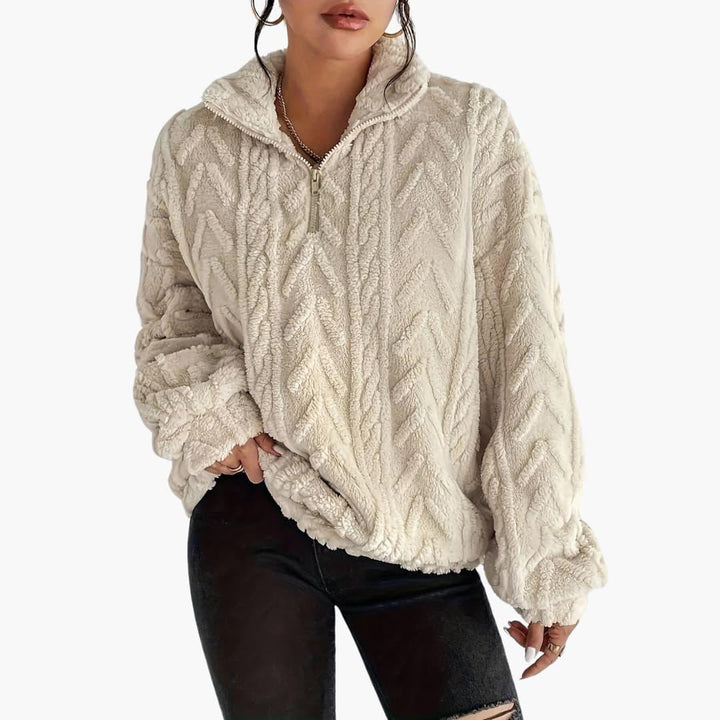 Cable-Knit Fleece Pullover - Women&