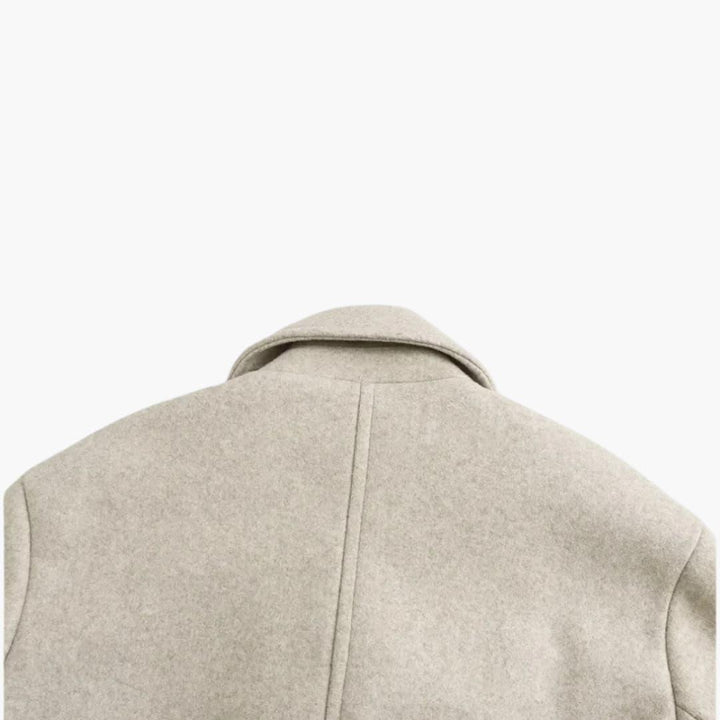 Women’s Longline Coat with Oversized Fit and Welt Pockets