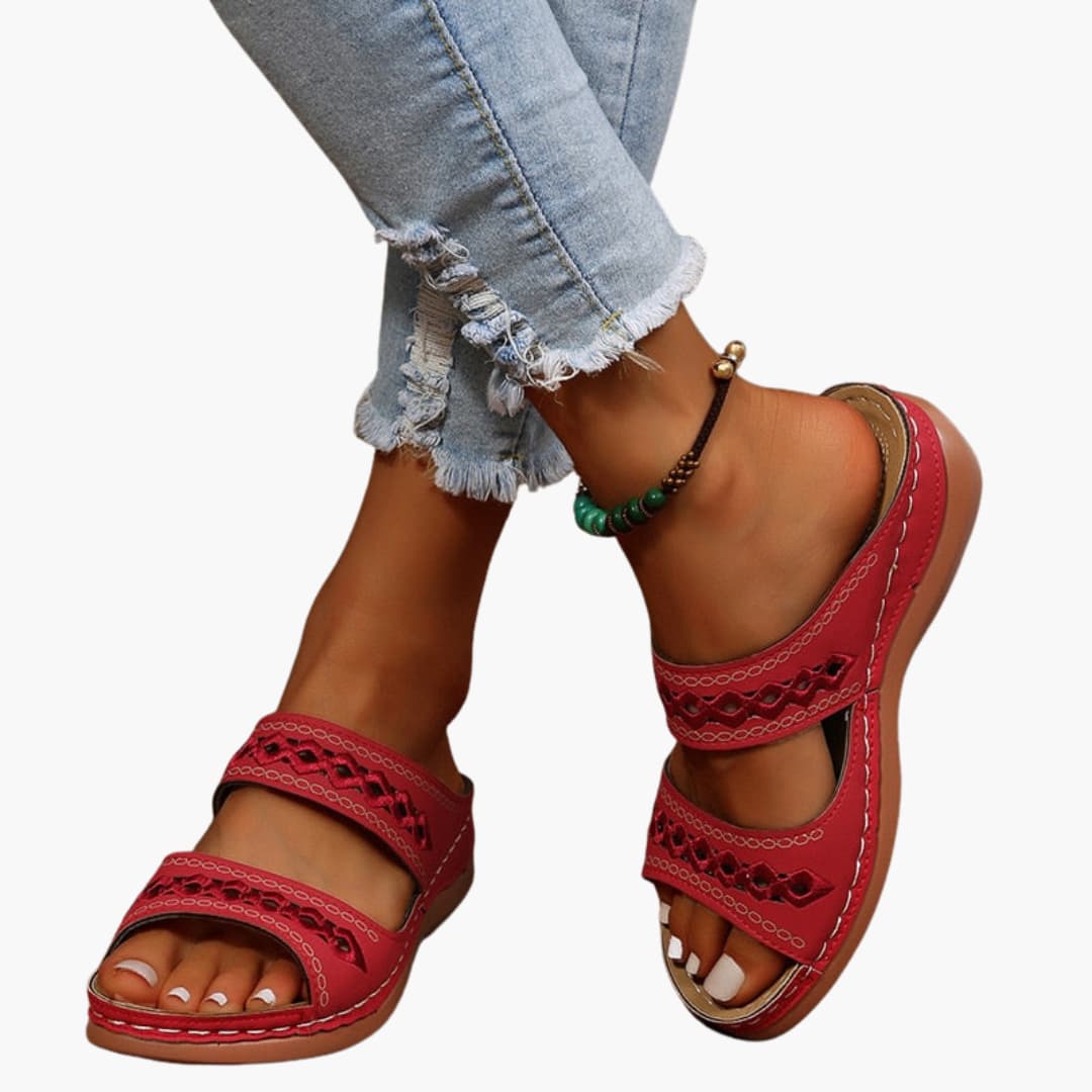Women’s Slip-On Loafers with Strap and Buckle