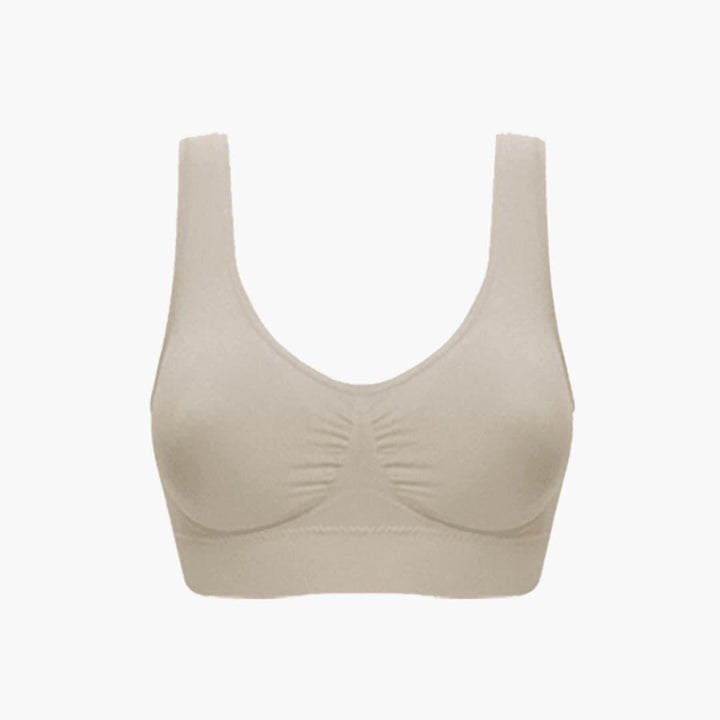 Women’s Non-Wired Bra with Seamless Design and Adjustable Straps