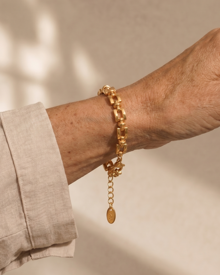 Sapphira | Geometric Link Chain Bracelet