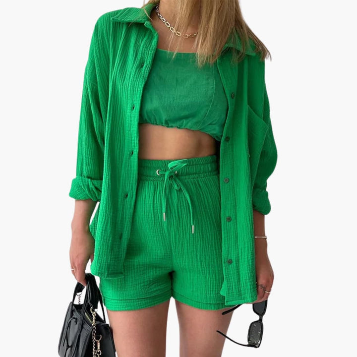 2-Piece Set for Women - Relaxed Fit Shirt and Shorts -  Made By Riley