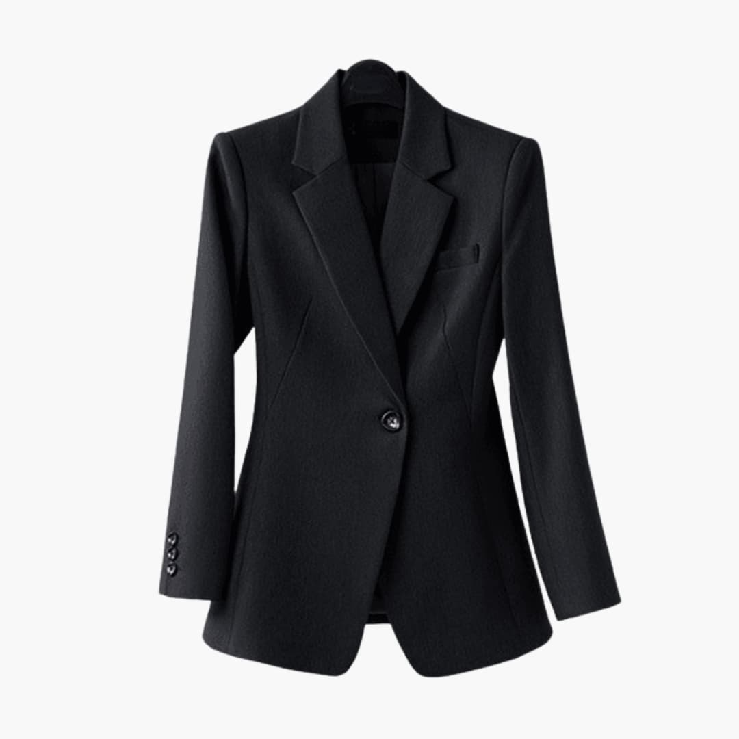 Women’s Blazer Set with Notched Lapel and Straight-Leg Pants