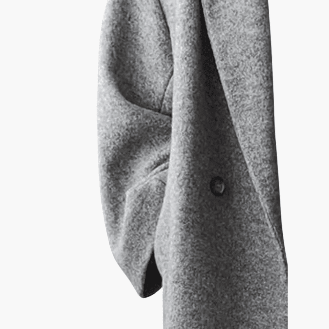 Women’s Longline Coat with Shaped Silhouette and Structured Fit