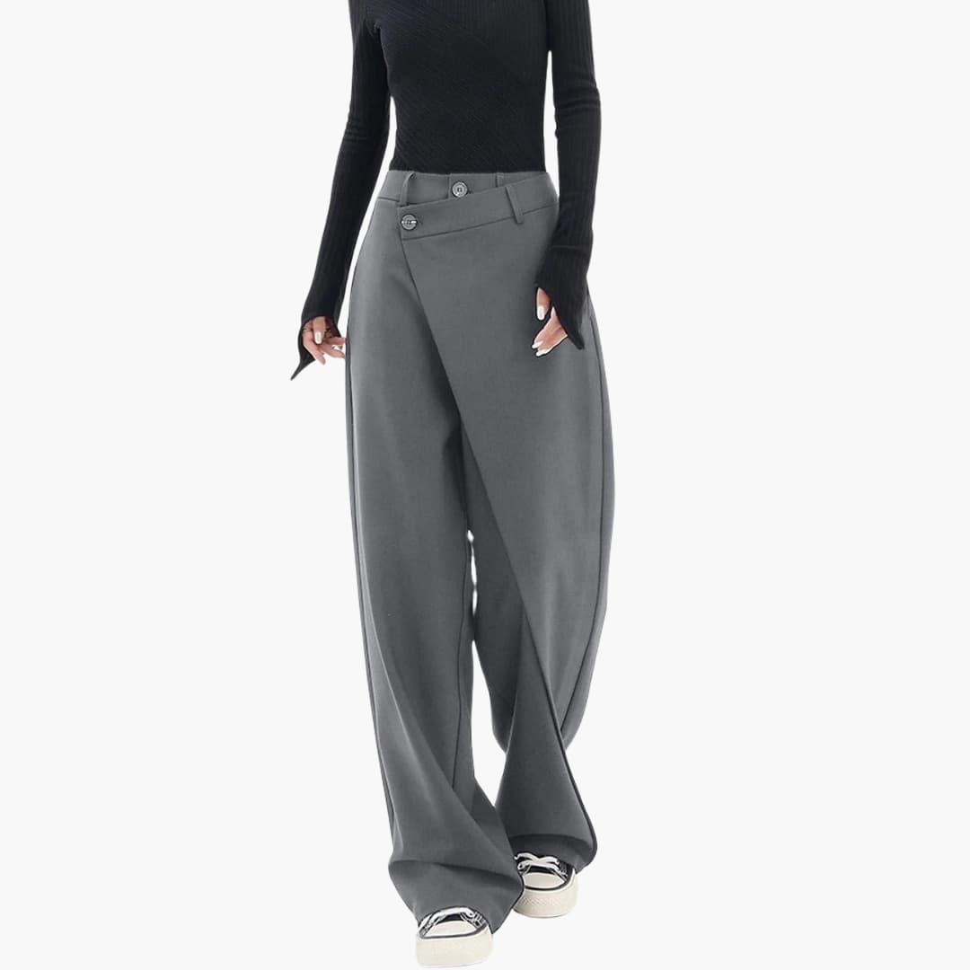 Women’s Slim Fit Pants with Structured Waistband