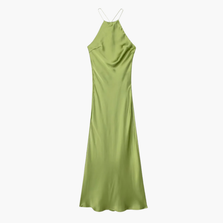 Women’s Maxi Dress with Halter Neck and Open Back