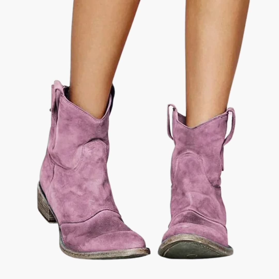 Women’s Ankle Boots with Pointed Toe and Low Heel