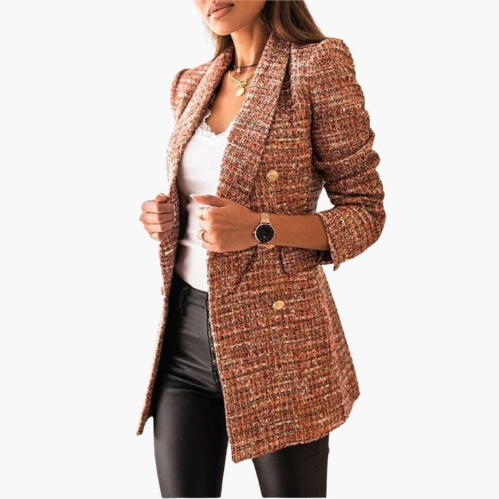 Women’s Blazer with Button Front and Longline Fit