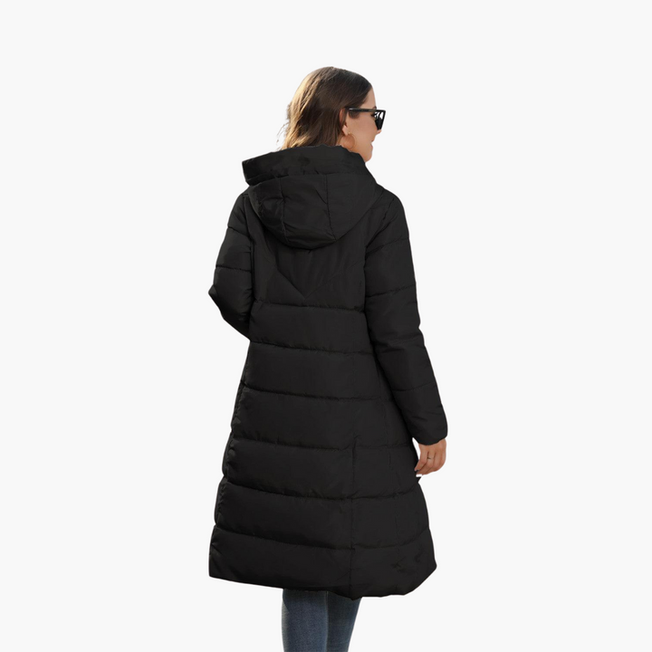 Long Hooded Puffer Coat for Women – Warm &amp; Stylish Winter Jacket