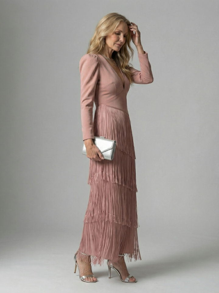 Noren | Fringe Layer Midi Dress