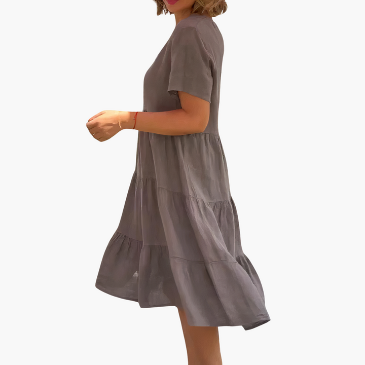 Women’s Dress with V-Neck and Relaxed Silhouette