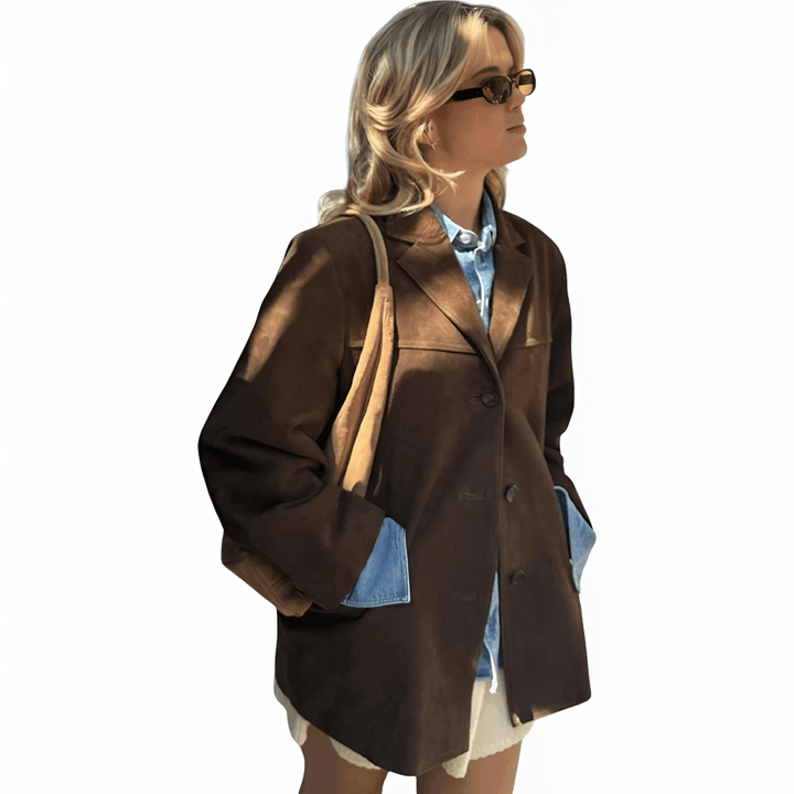 Women’s Blazer with Button Front and Oversized Fit