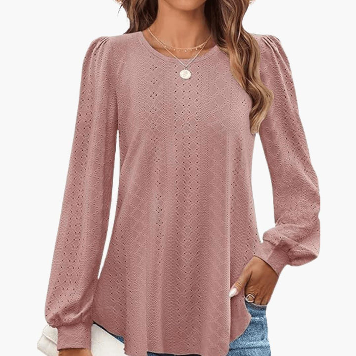 Casual Lantern Top for Women - Loose Fit, Elegant Sleeves -  Made By Riley