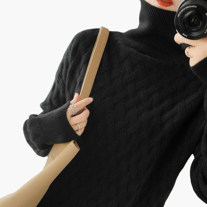 Cozy Oversized Turtleneck Sweater – Chic &amp; Warm for Women