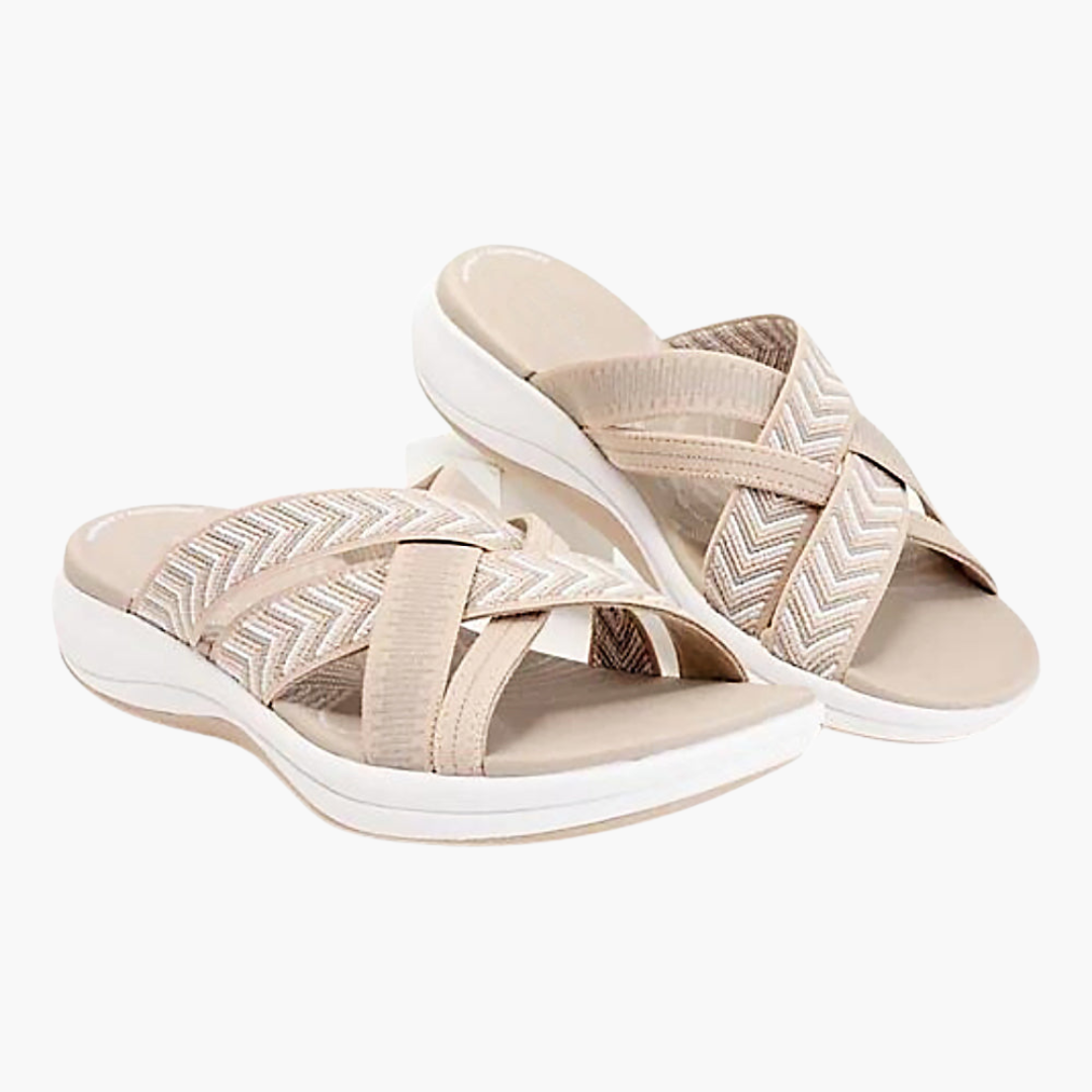 Women’s Slip-On Sandals with Open Toe and Padded Footbed