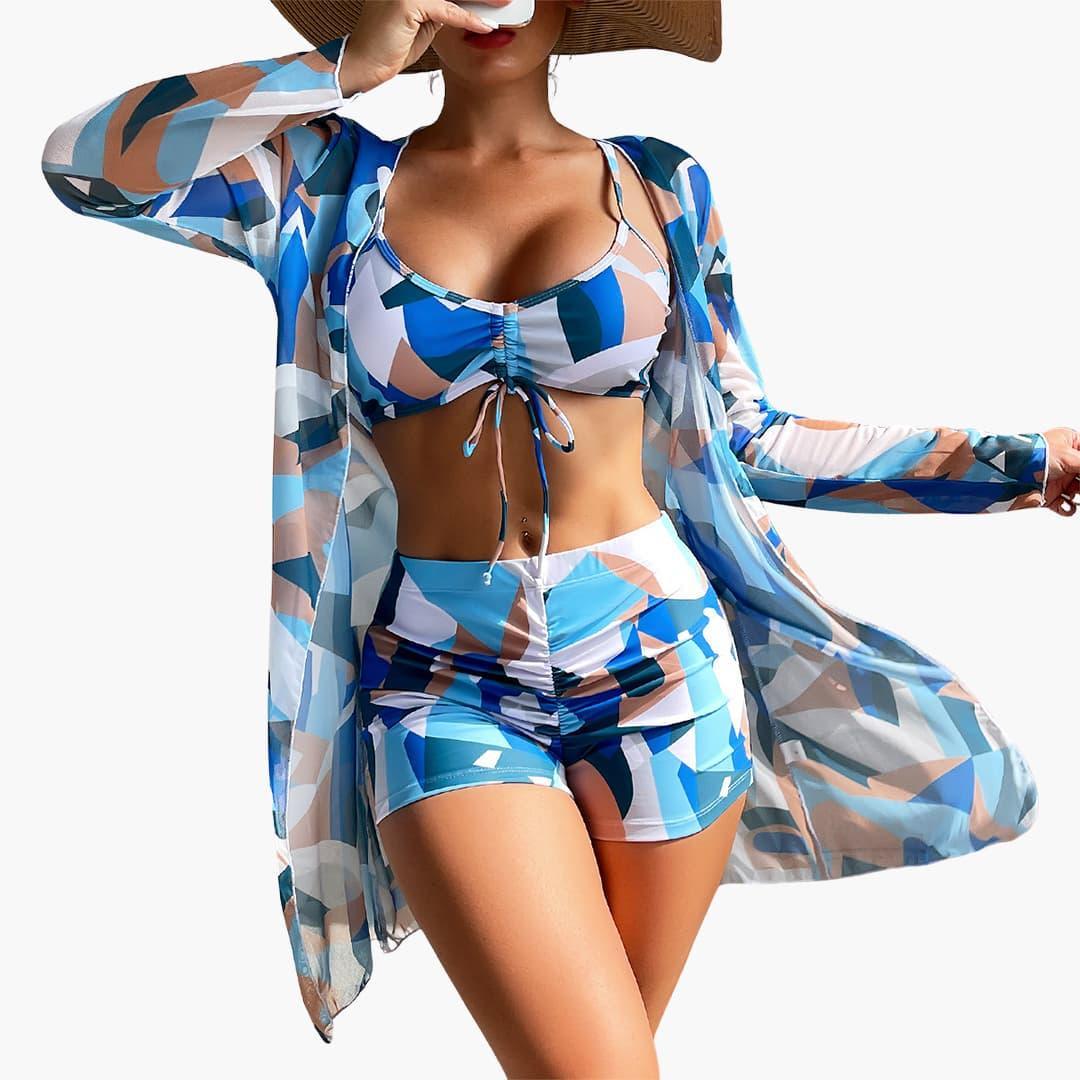 3-Piece Swimsuit Set with Cover-Up – Women&
