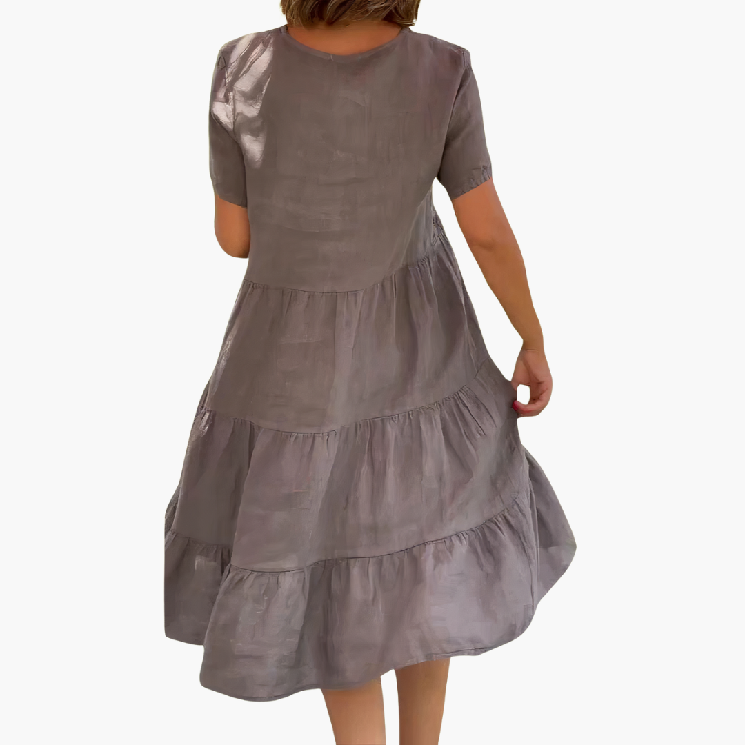 Women’s Dress with V-Neck and Relaxed Silhouette