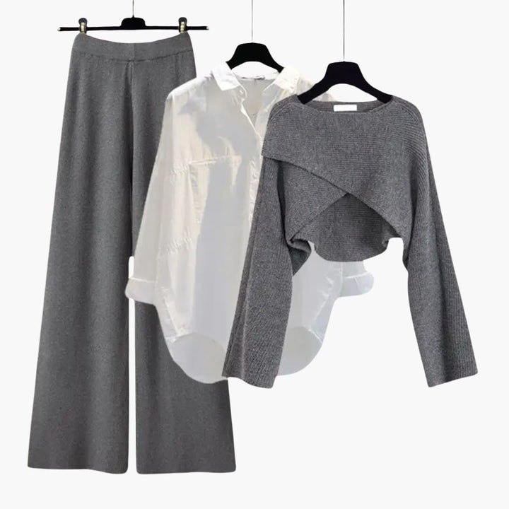 Women’s three-piece set with jacket and trousers