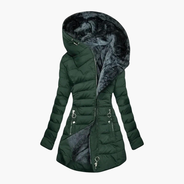 Women’s Hooded Puffer Coat with Insulated Lining