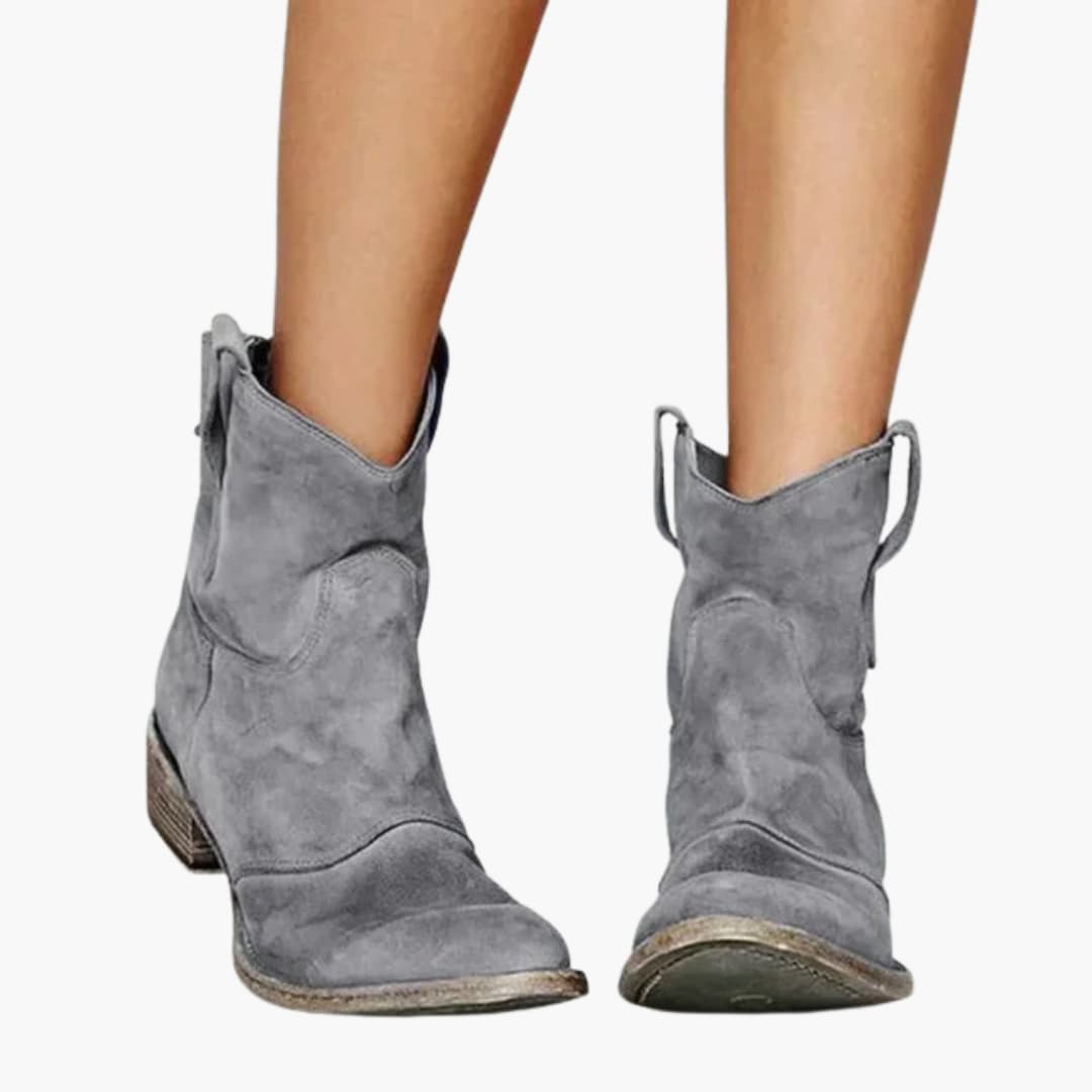 Women’s Ankle Boots with Pointed Toe and Low Heel