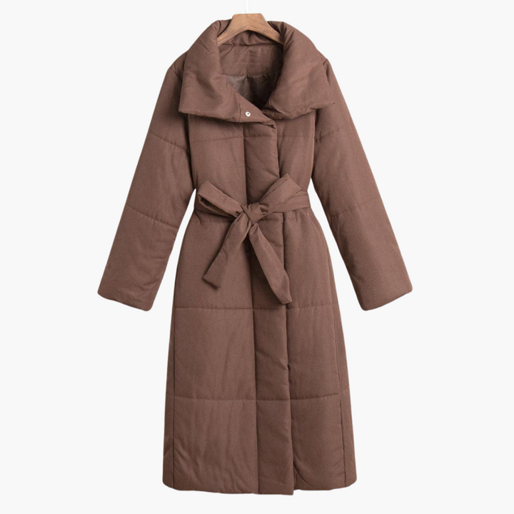Women’s Long Winter Coat with Belt and Oversized Fit
