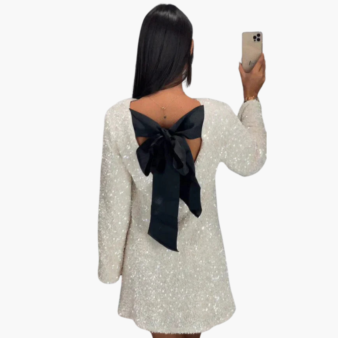 Women’s Mini Dress with Bow-Back Detail