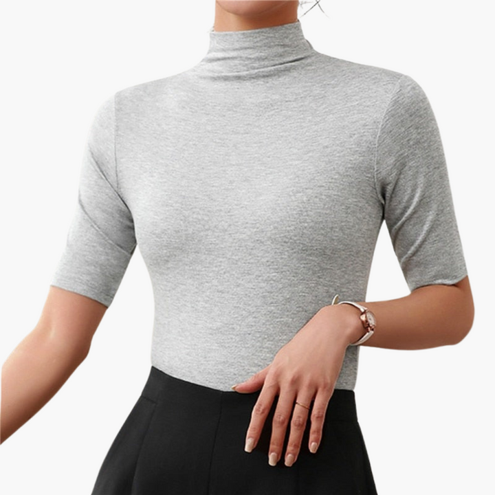 Women’s Polo Neck Sweater with Long Sleeves