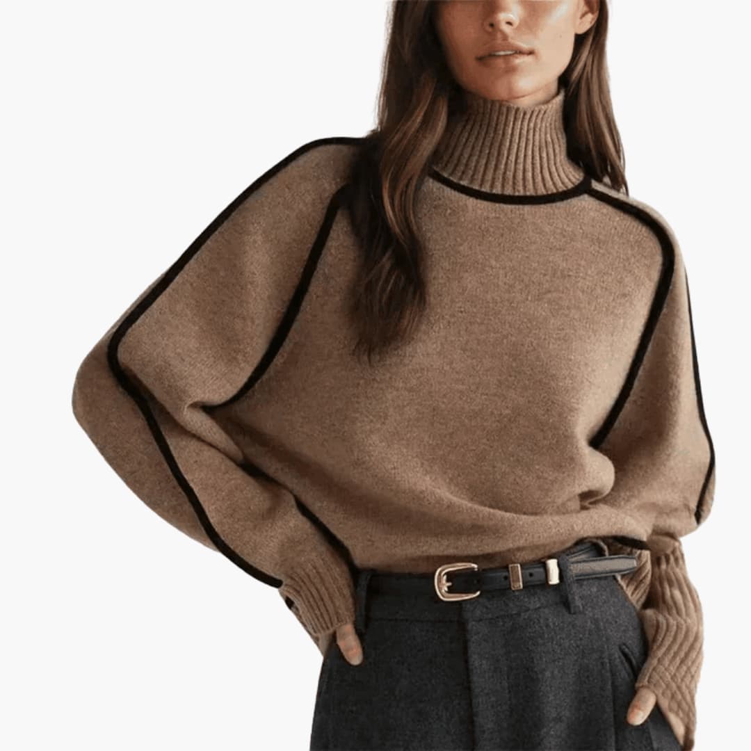 Women’s Turtleneck Sweater with Long Sleeves and Cosy