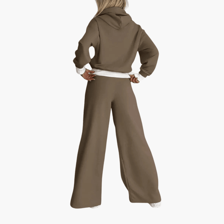 Women’s Two-Piece Knit Loungewear Set with Relaxed Fit