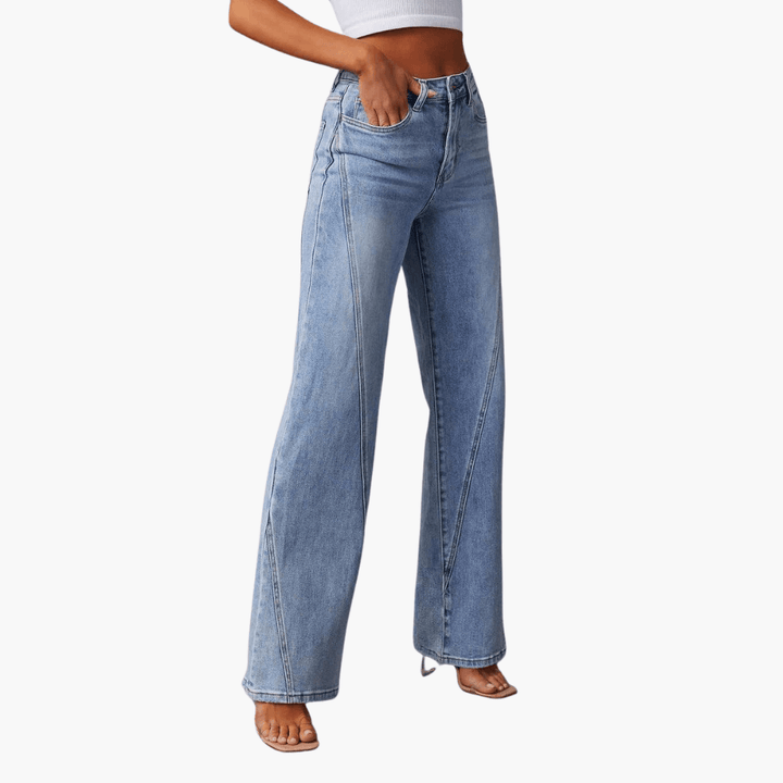 Women’s High-Waist Flare Jeans with Vintage Style