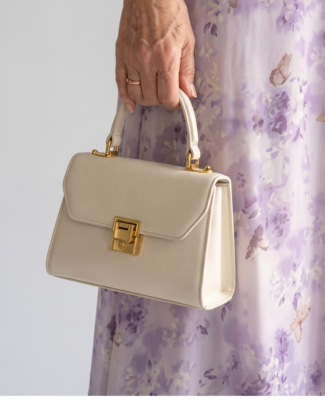 Adria | Structured Top Handle Flap Purse