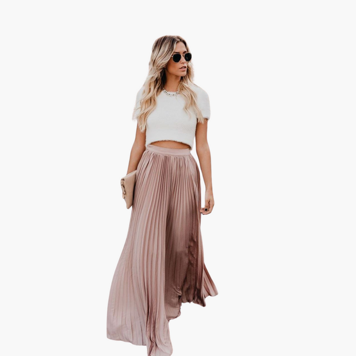 Women’s Two-Piece Summer Set with Pleated Skirt