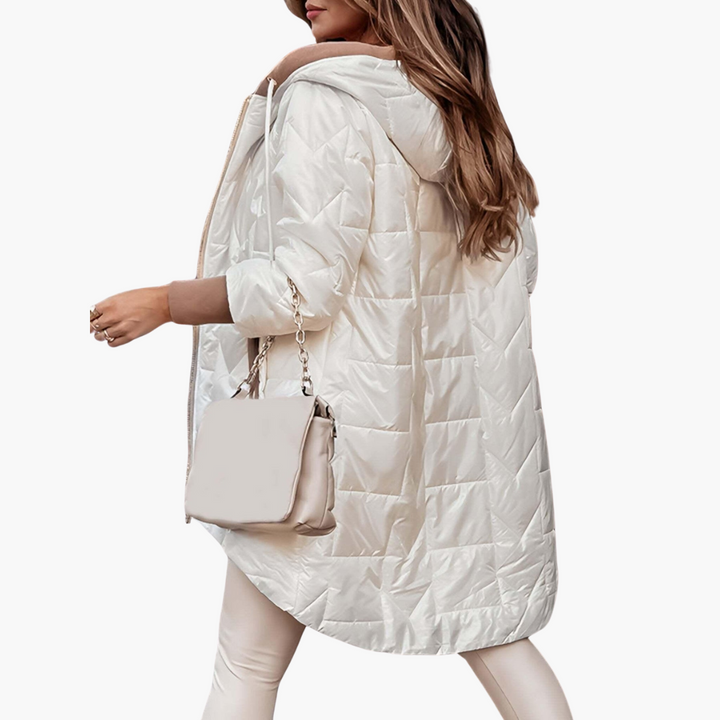 Women’s Lightweight Winter Jacket with Hood and Relaxed Fit
