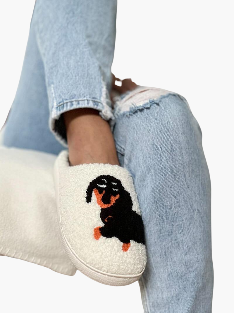 Women’s Indoor Slippers with Dog Design
