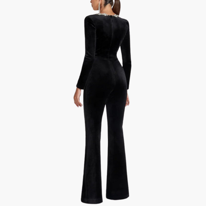 Women’s Long Sleeve Straight-Leg Jumpsuit
